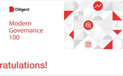 Modern Governance 100 Award by Diligent